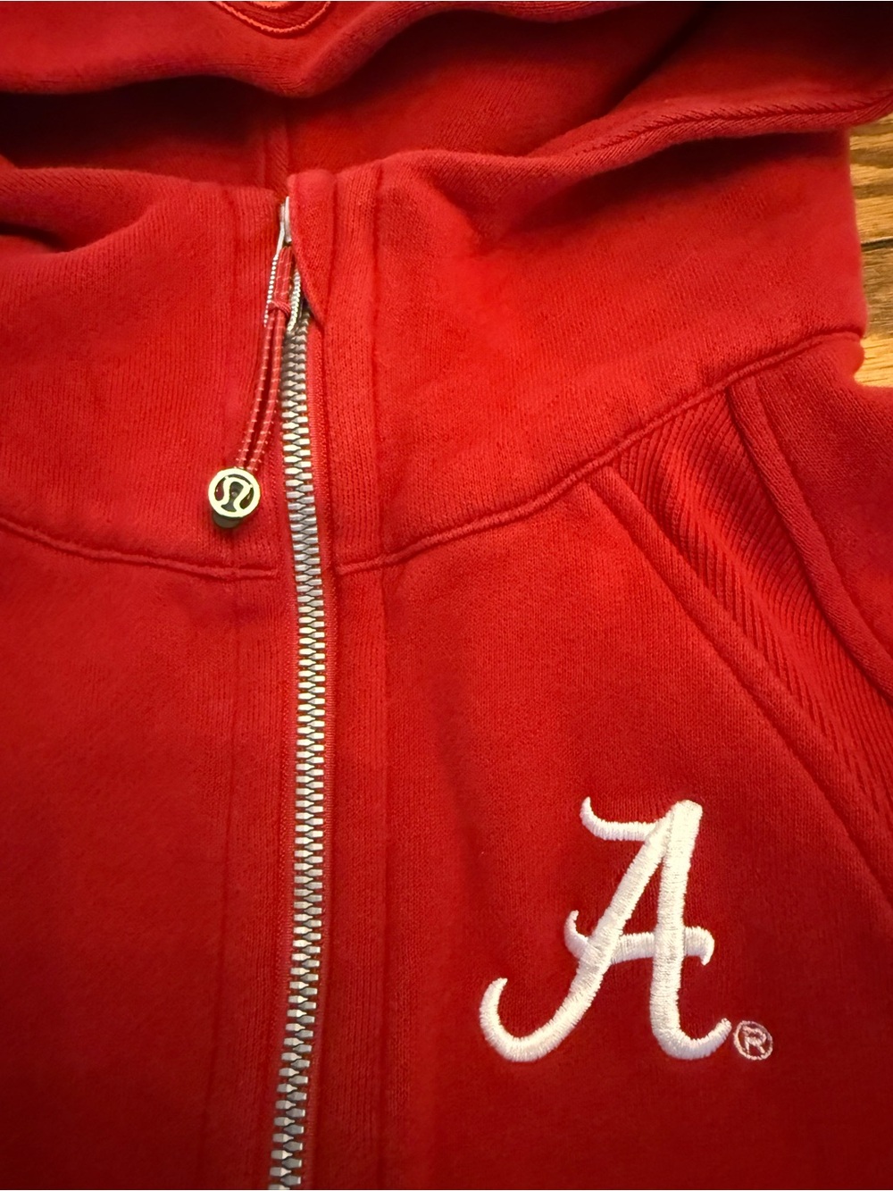 Lululemon Scuba Oversized Half-Zip Hoodie Alabama Crimson Tide Red XS/S - Picture 3 of 6